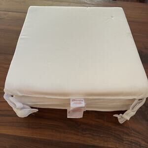 Sunbrella Outdoor Patio Sofa Chair Cushions White x 4 - 16.5"x17.25"x2"